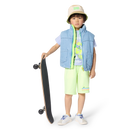 Boy Bermuda Shorts - Green/lemon