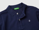 Boys Plain Polo Shirt - Navy