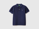Boys Plain Polo Shirt - Navy