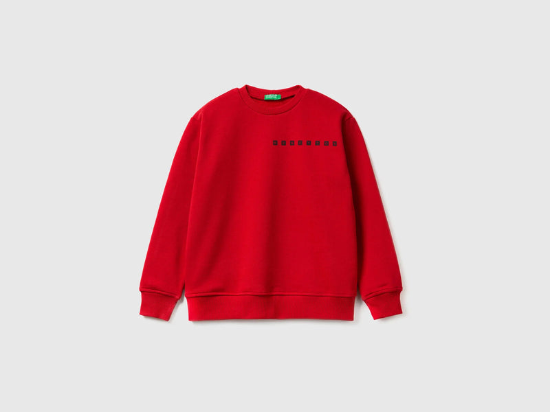 Boys Logo Round Neck Sweater - Red