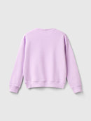 Glitter Logo Round Neck Sweatshirt - Lilac