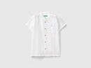 Boys Grandfather Linen Shirt - White