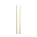 2 Pack Led Taper Candle 32cm - Ivory