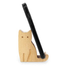 Cat Beechwood Phone Stand