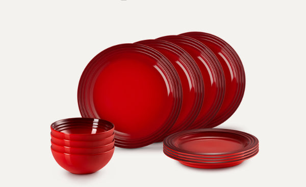 12 Piece Dinnerware Set - Cerise