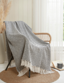 Ascot Cotton Throw Charcoal - 228x250cm