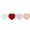 Set of 4 Stoneware Heart Plates