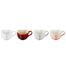 Set of 4 Stoneware Heart Mugs