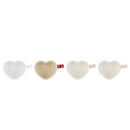 Set of 4 Stoneware Heart Mugs