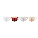 Set of 4 Stoneware Heart Mugs