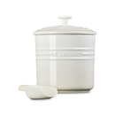 Stoneware 2.3L Pet Food Storage Jar with Scoop - Meringue
