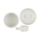 Stoneware 2.3L Pet Food Storage Jar with Scoop - Meringue
