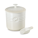 Stoneware 2.3L Pet Food Storage Jar with Scoop - Meringue