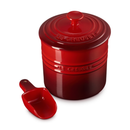 Stoneware 2.3L Pet Food Storage Jar with Scoop - Cerise
