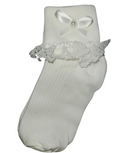 Tammy Bow Socks - White