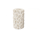 Acorn Embossed Vase - White