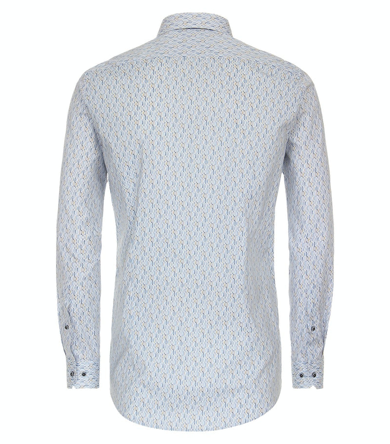 Body Fit Print Shirt - Blue