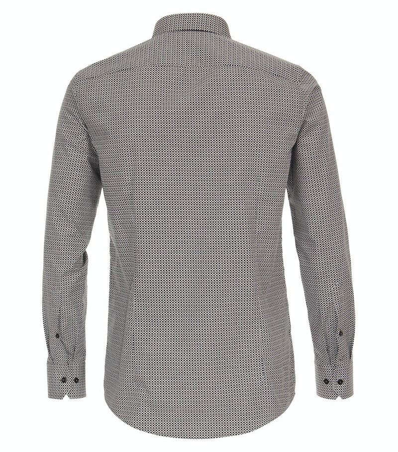 Modern Fit Print Shirt - Brown