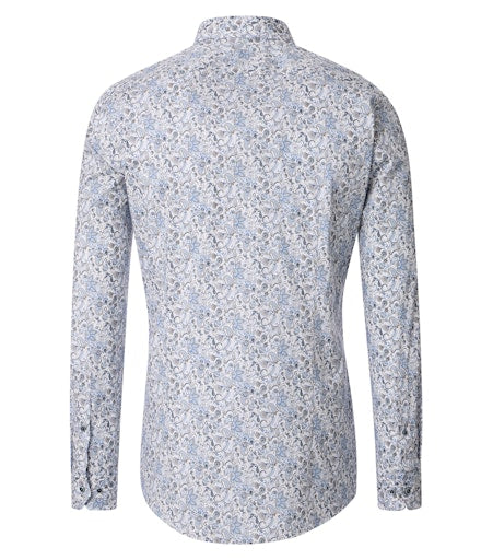 Cutaway Print Shirt - Blue