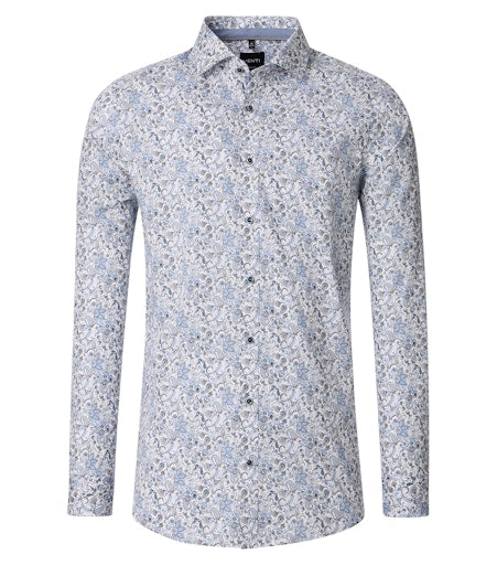 Cutaway Print Shirt - Blue