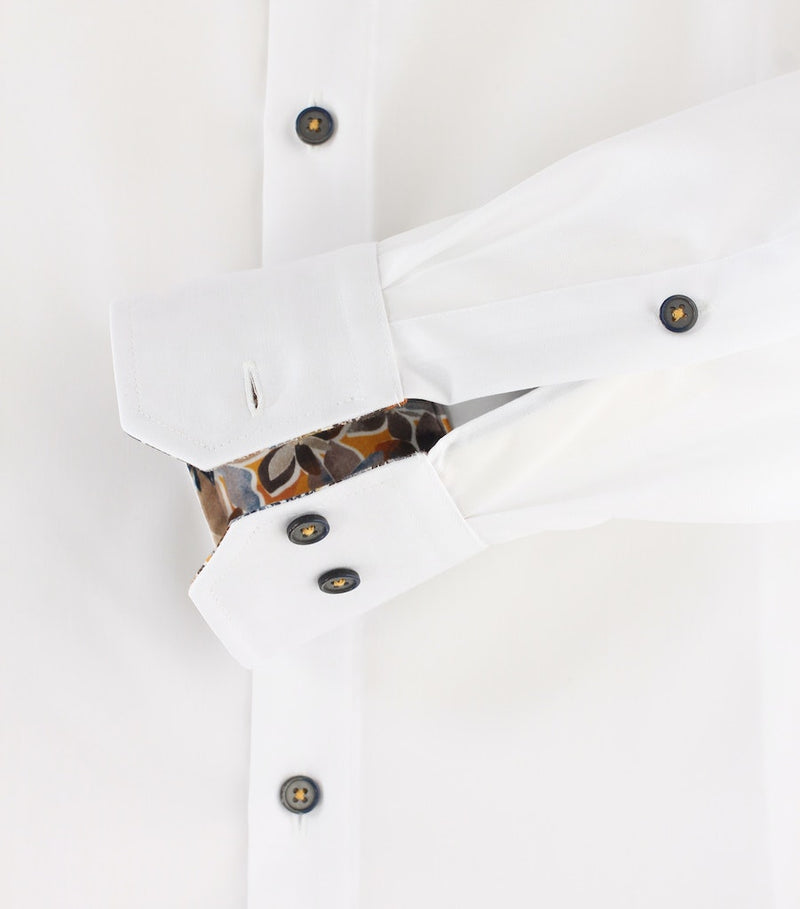 Modern Fit Plain Shirt - White