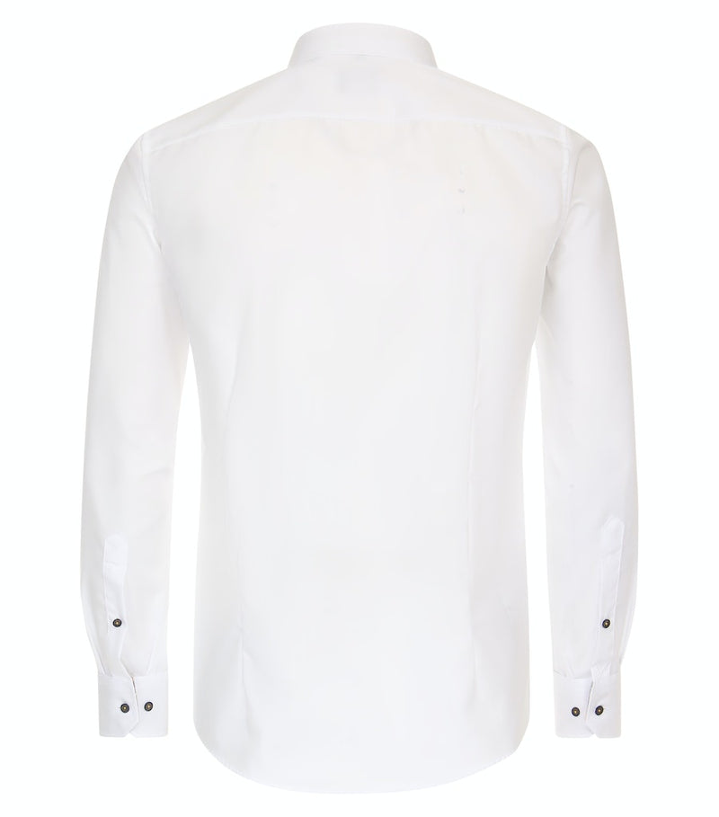 Modern Fit Plain Shirt - White