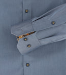 Modern Fit Plain Shirt - Blue