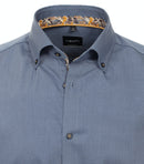 Modern Fit Plain Shirt - Blue