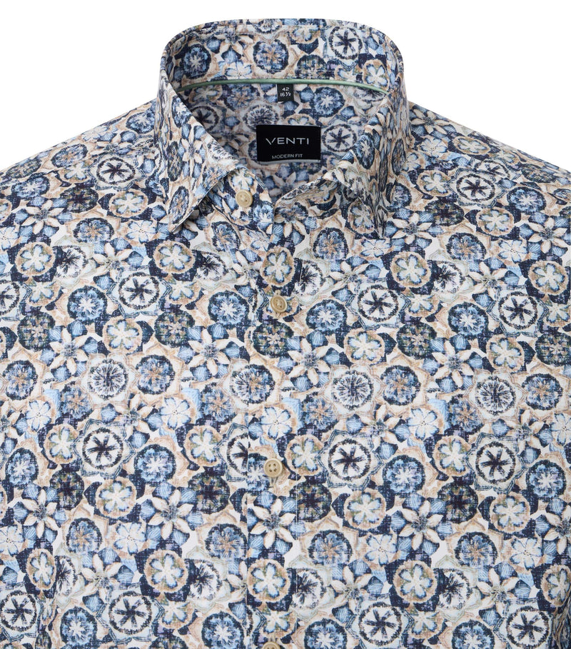 City Print Shirt - Blue