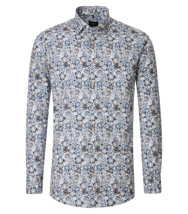 City Print Shirt - Blue