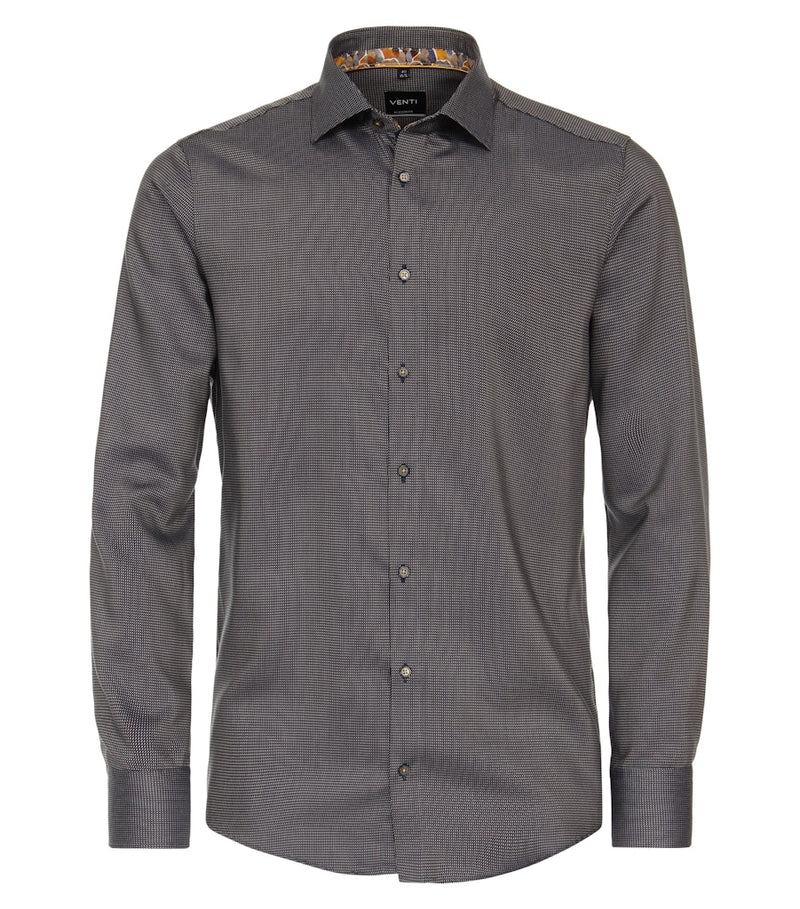 Modern Fit Plain Shirt - Brown