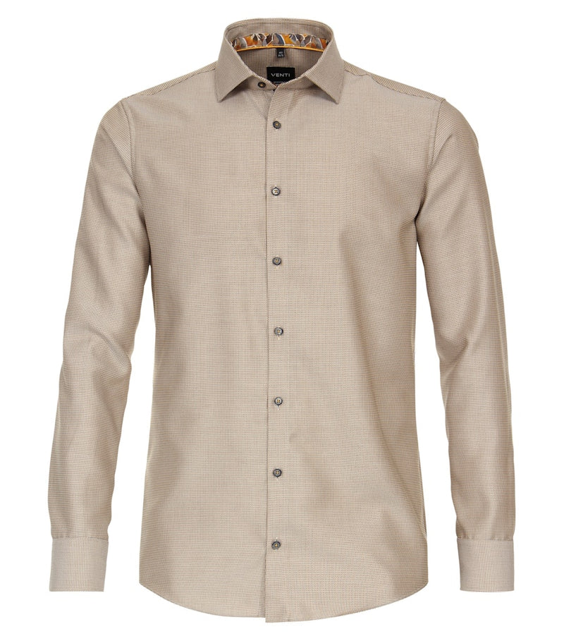 Modern Fit Plain Shirt - Yellow
