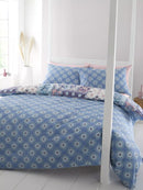 Boho Patchwork Duvet Cover Set - Blue