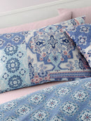 Boho Patchwork Duvet Cover Set - Blue