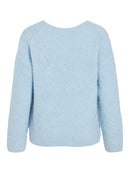 Musana Rib Fit V Neck Jumper - Skyway