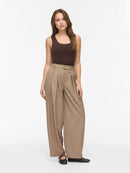 Kenza U-Neck Sleeveless Tank Top - Coffee Bean