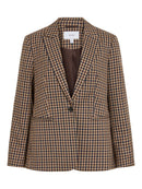 Max Check Blazer - Fields Of Rye/coffee Bean