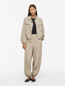 Selma Crop Jacket - Pale Khaki