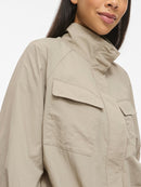 Selma Crop Jacket - Pale Khaki