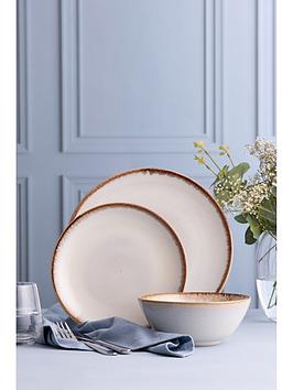 Reactive Cream 12 Piece Dinner Set