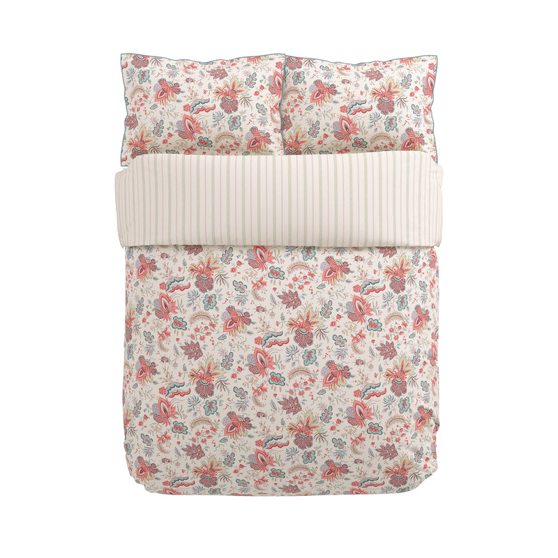 Chintz Reverie Duvet Cover Set - Red/Teal
