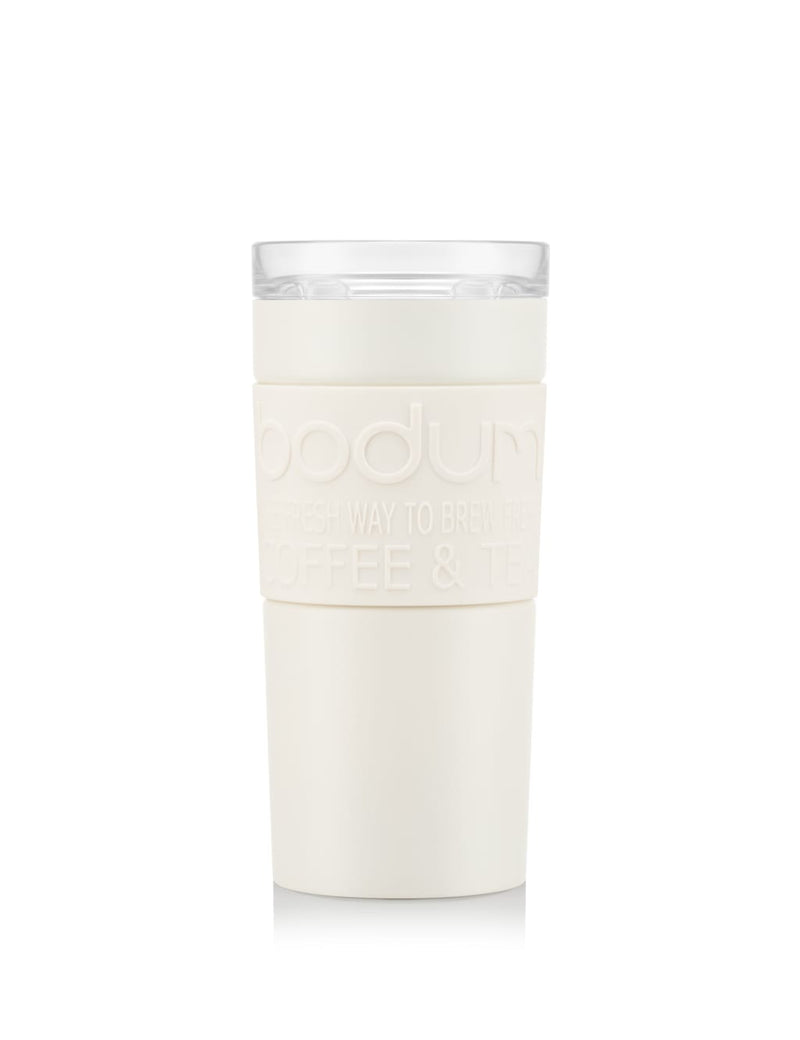 Travel Mug 0.35L with Clear Lid - Off White
