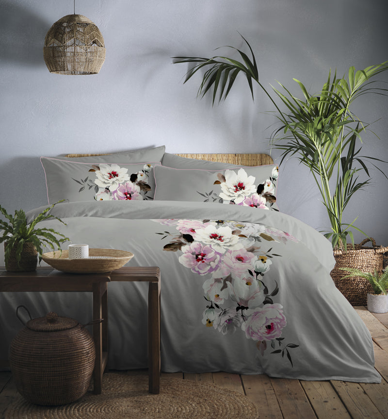 Valentina Duvet Cover Set - Grey