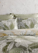 Essentials Green Leaves Duvet Cover Set
