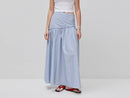 Striped Maxi Skirt - Blue/white Stripe