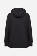 ZIPPED SWEATSHIRT WITH HOOD - Black