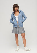 Essential Logo Zip Hoodie - Rich Blue