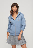 Essential Logo Zip Hoodie - Rich Blue