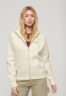 Essential Logo Zip Hoodie - Off White