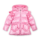 Liliana Heart Pocket Padded Jacket - Peony Pink